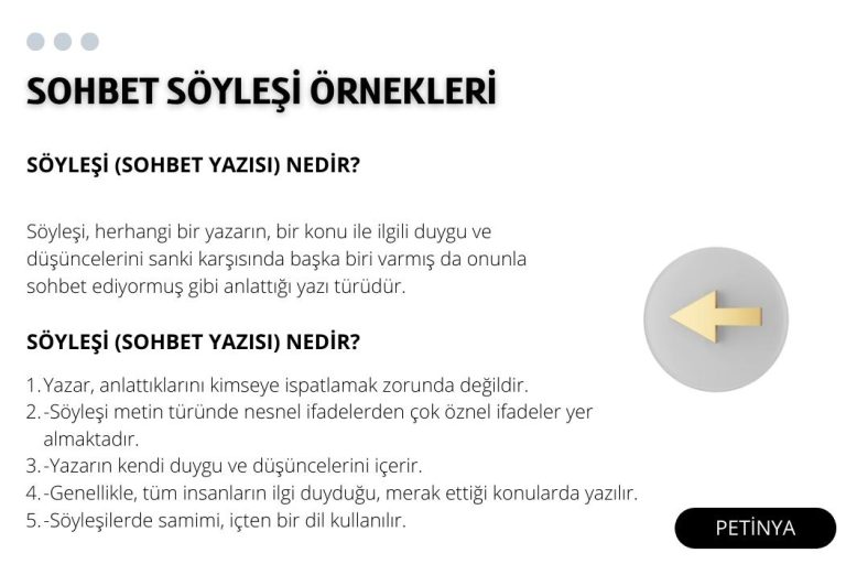 Sohbet Yazısı Örnekleri